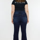 Plus High Rise Double WB Fray Hem Flare Jeans