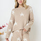 Soft Long Sleeve Star Print Top and Short Set