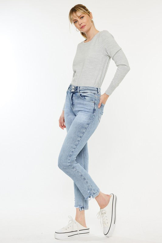 High Rise Slim Straight Jeans