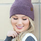 CC Fine Yarn Cuff Beanie