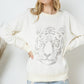 French Terry Tiger Studded Star Graphic Sweatshirt