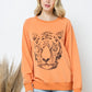 French Terry Tiger Studded Star Graphic Sweatshirt