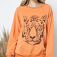 French Terry Tiger Studded Star Graphic Sweatshirt