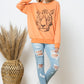 French Terry Tiger Studded Star Graphic Sweatshirt