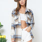 Yarn Dyed Plaid Shirt Jacket Shacket