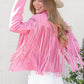 Faux Leather Moto Fringe Jacket