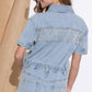 Washed Denim Overall Romper