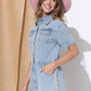 Washed Denim Overall Romper