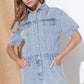 Washed Denim Overall Romper