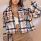 Plaid Crop Shirt Jacket