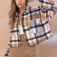 Plaid Crop Shirt Jacket