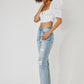 High Rise Slim Straight Jeans