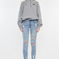 Mid Rise Distressed Ankle Skinny Jeans