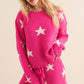 Soft Long Sleeve Star Print Top and Short Set