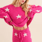 Soft Long Sleeve Star Print Top and Short Set