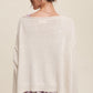 Light Weight Wide Neck Crop Pullover Knit Sweater