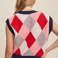 Argyle Cropped Sweater Vest