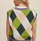 Argyle Cropped Sweater Vest