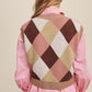 Argyle Cropped Sweater Vest