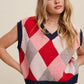 Argyle Cropped Sweater Vest