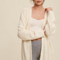 Cable Knit Open Front Long Cardigan