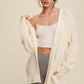 Cable Knit Open Front Long Cardigan