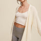 Cable Knit Open Front Long Cardigan