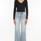 High Rise Slim Wide Leg