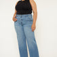 Plus High Rise Trouser Wide Leg Jeans