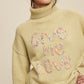 Give Me Love Stitched Mock Neck Sweater