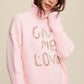 Give Me Love Stitched Mock Neck Sweater