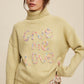 Give Me Love Stitched Mock Neck Sweater