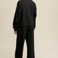 V-neck Sweatshirt and Pants Set