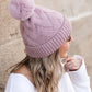 Chunky Knit Fur Pom Beanie