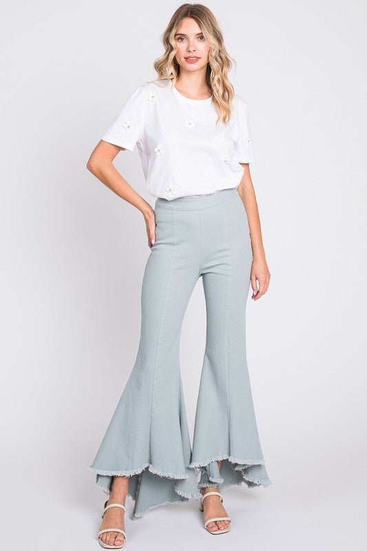 Plus Stretch Denim Pintuck Pleated Jeans