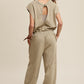 Athleisure French Terry Loose Jogger Jumpsuit