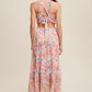 Floral Bubble Textured Two-Piece Style Maxi Dress