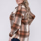 Plus Size Yarn Dyed Plaid Shirt Jacket