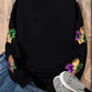 Black Sequin MARDI GRAS Graphic Pullover Sweatshirt